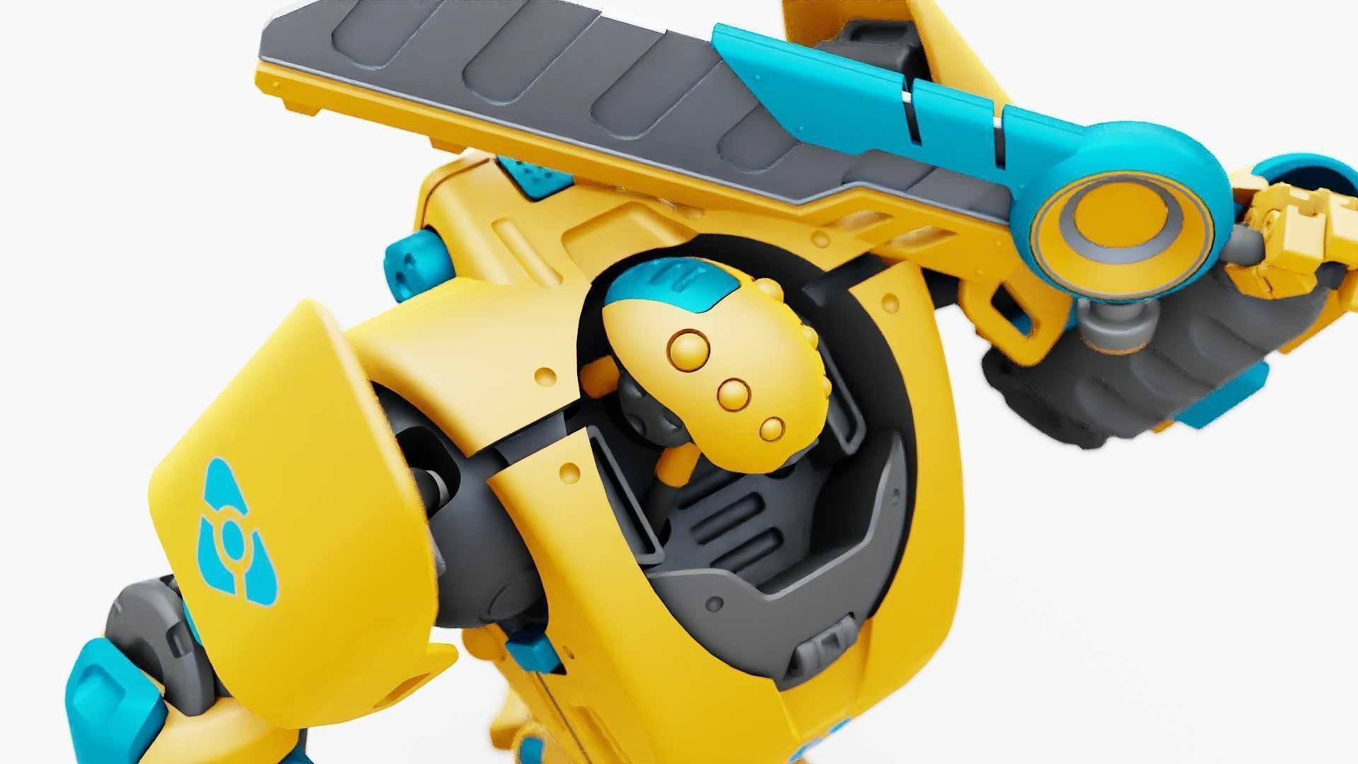 BATTLE DROID PHOVOSH  RIGGED 3D model_29