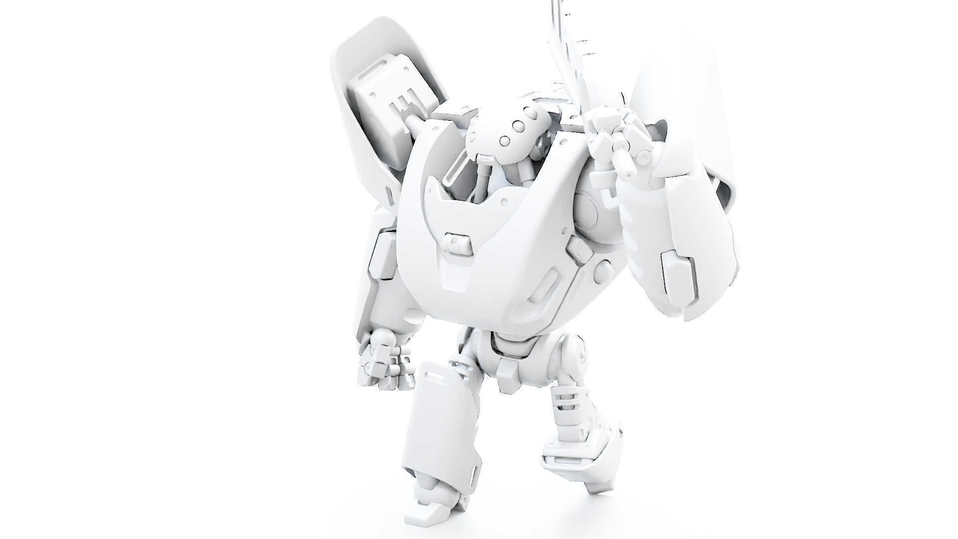 BATTLE DROID PHOVOSH  RIGGED 3D model_33