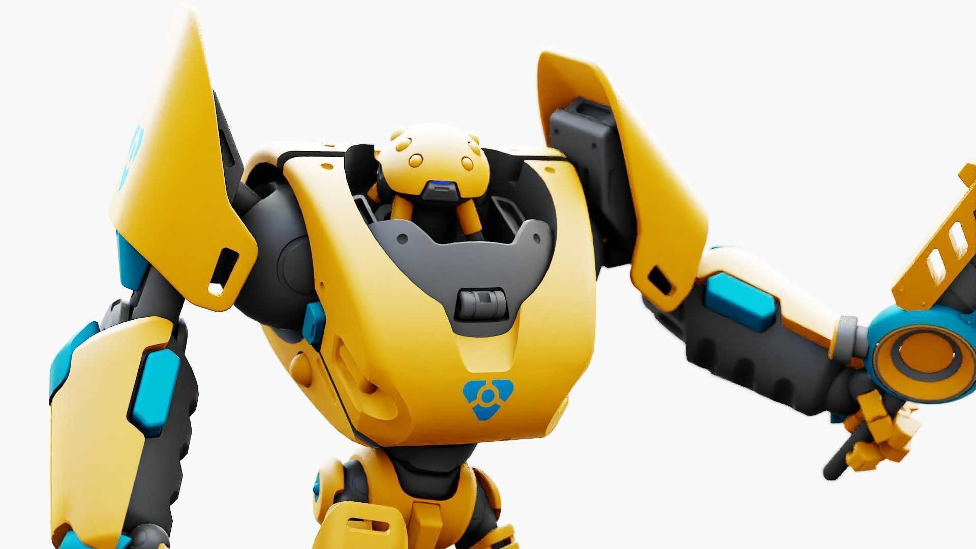 BATTLE DROID PHOVOSH  RIGGED 3D model_1