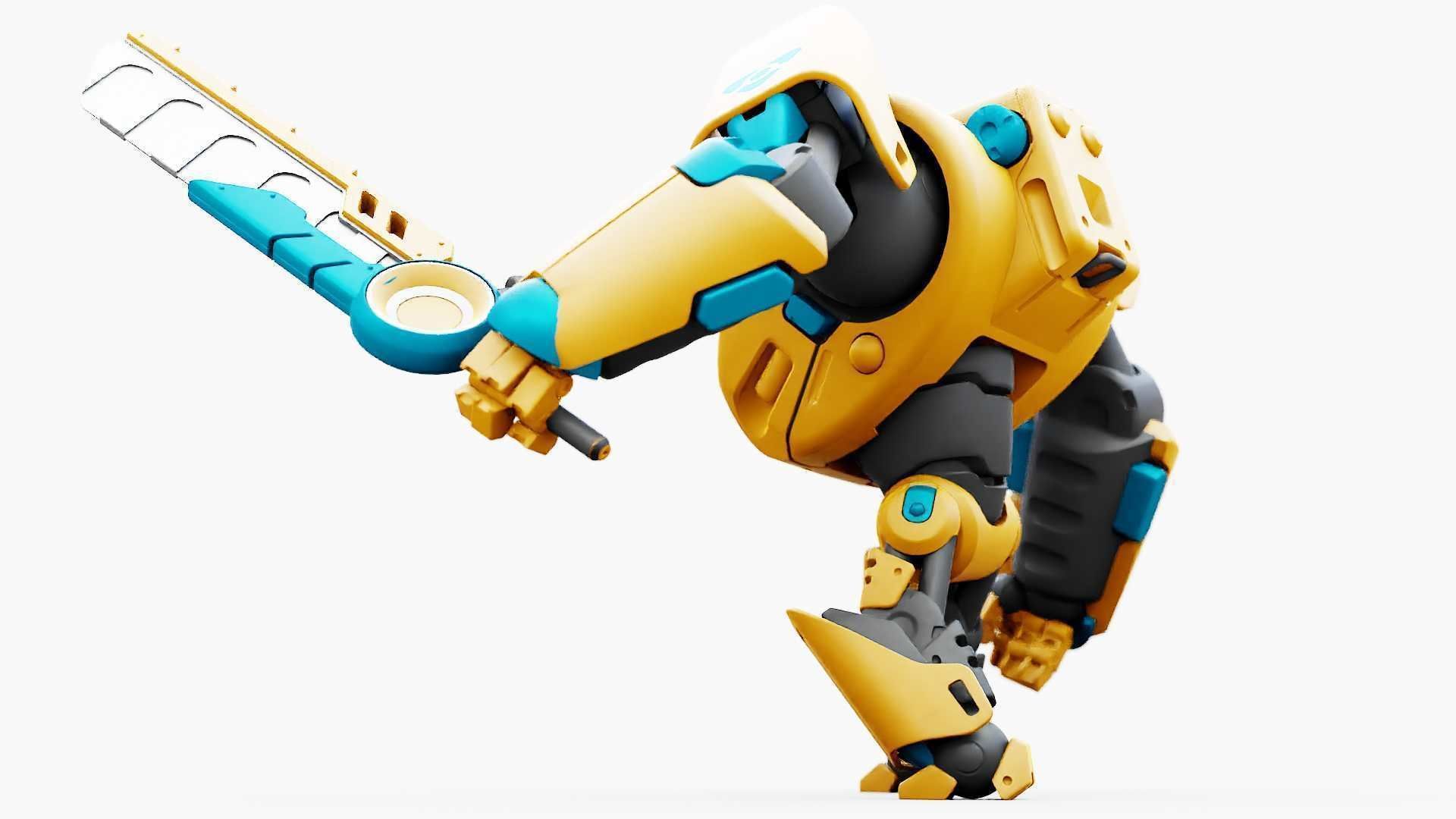 BATTLE DROID PHOVOSH  RIGGED 3D model_8