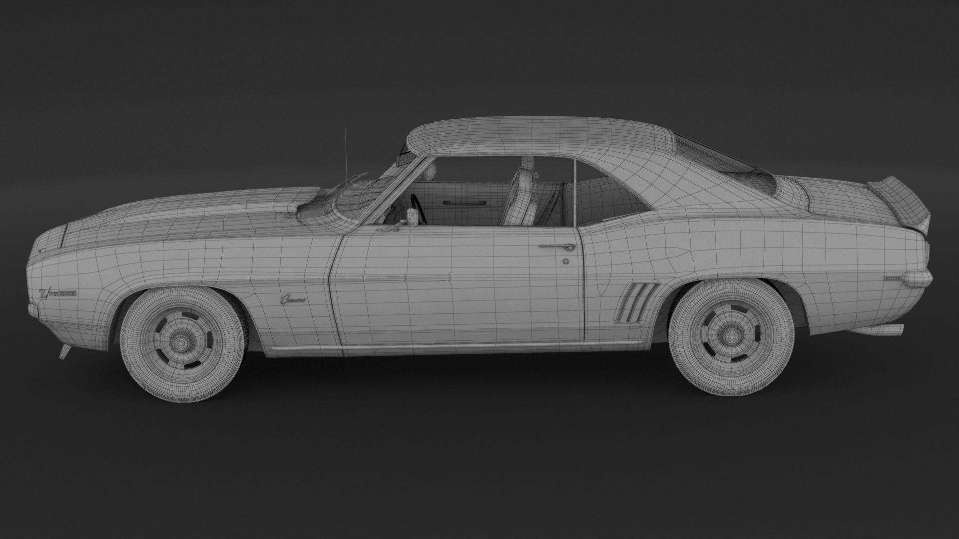 1969 Chevrolet Camaro z28 RS 3D model_9