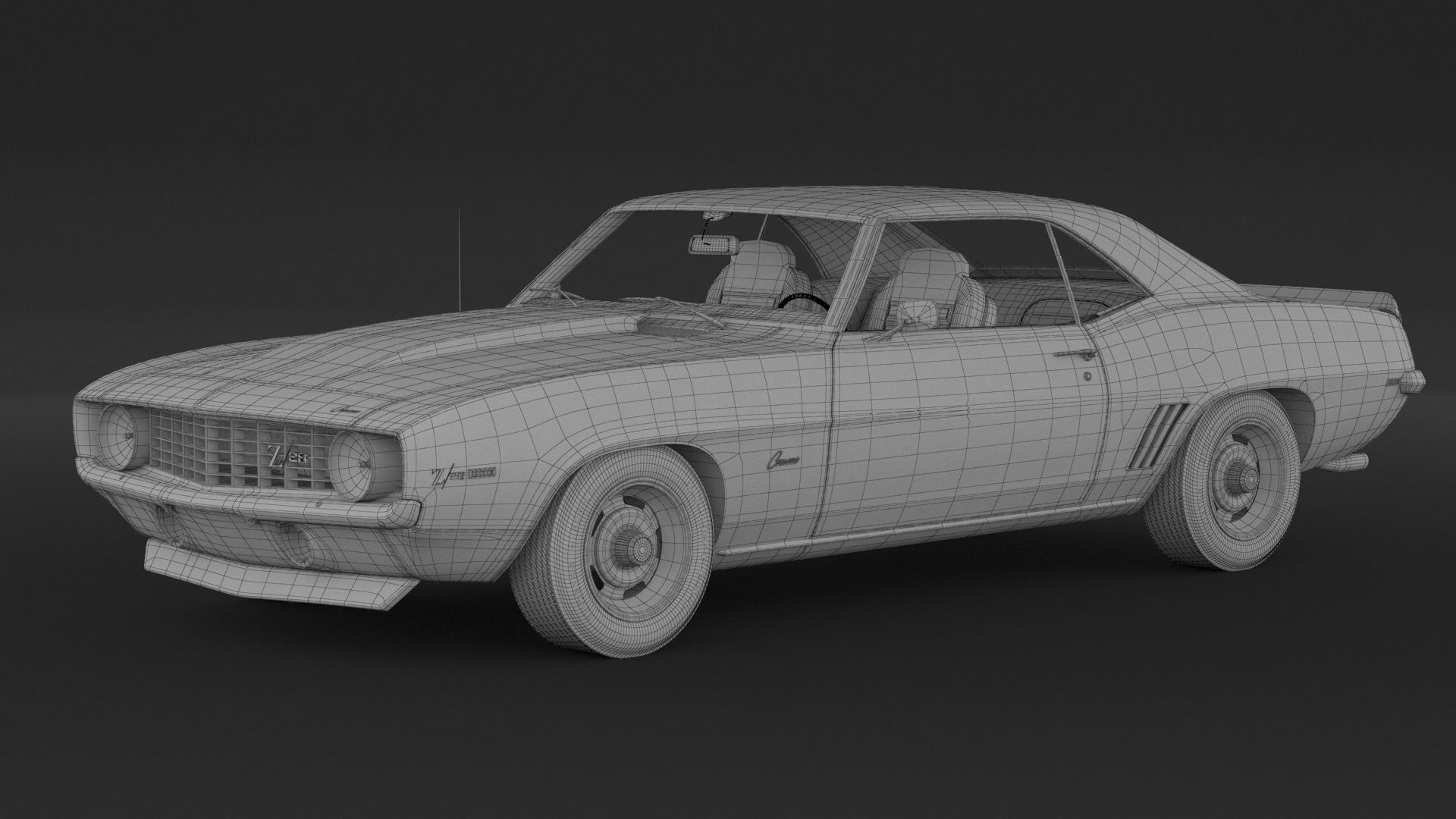1969 Chevrolet Camaro z28 RS 3D model_7