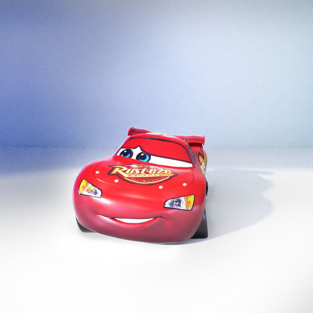 Cartoon Racing Car STL 3D print model