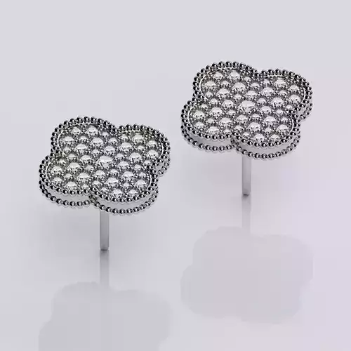 Earrings Perlee Alhambra Style 3D print model