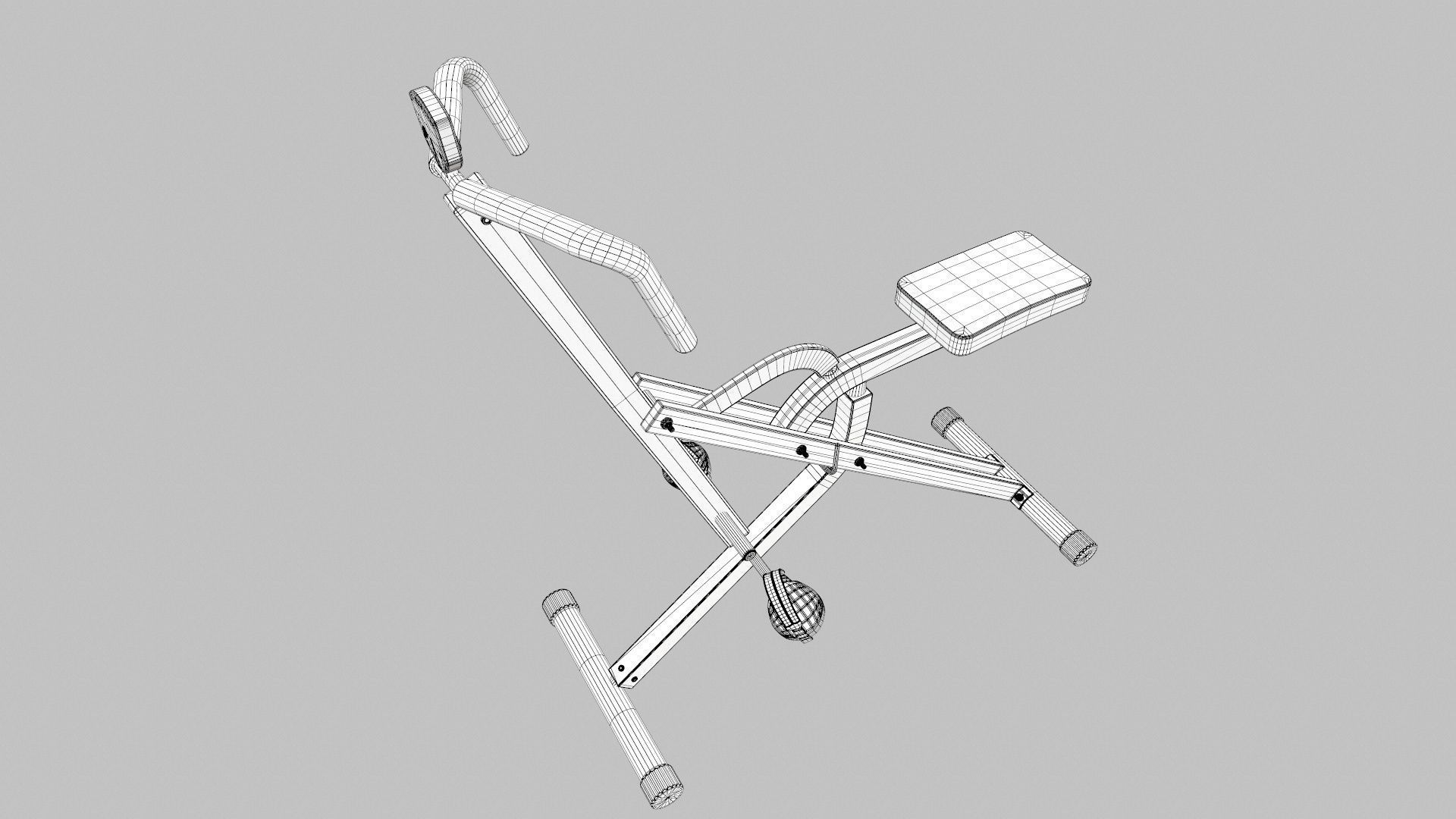 Upright Squat Machine Assist Row 3D model_11