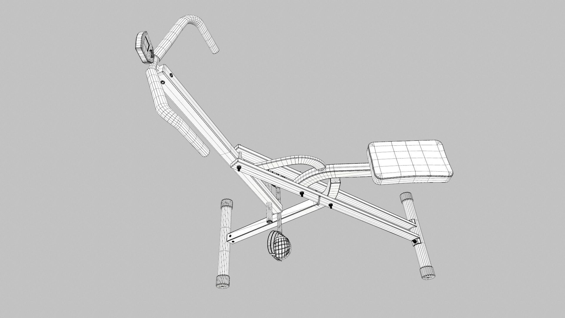 Upright Squat Machine Assist Row 3D model_12