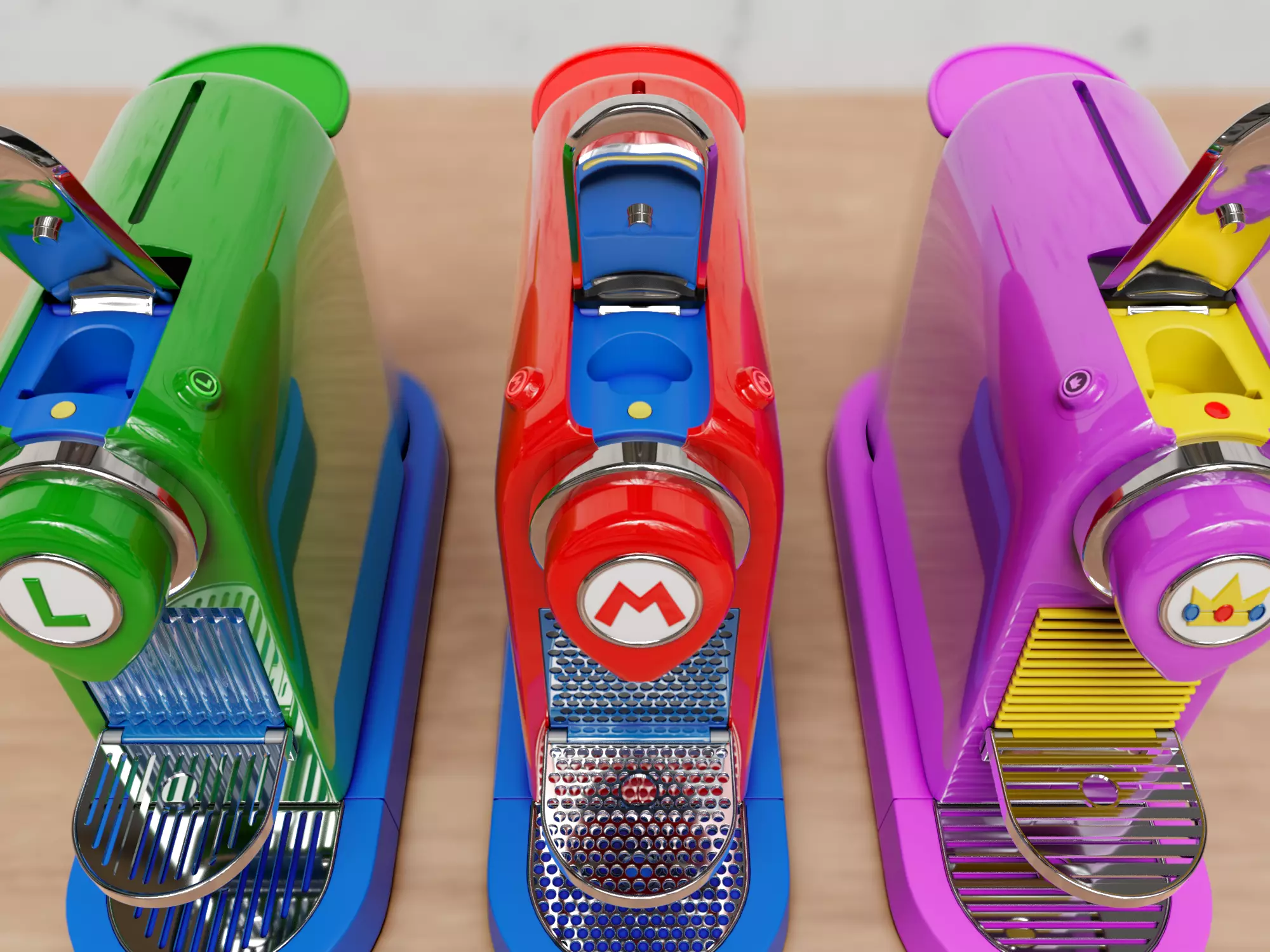 Mario Bros x Nespresso CitiZ - Product Rendering Series 3D model_2