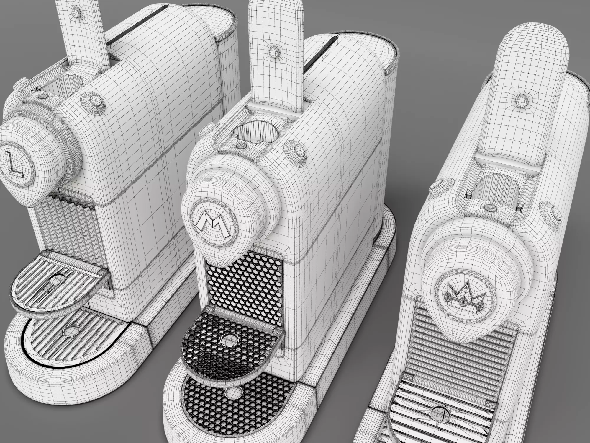 Mario Bros x Nespresso CitiZ - Product Rendering Series 3D model_10