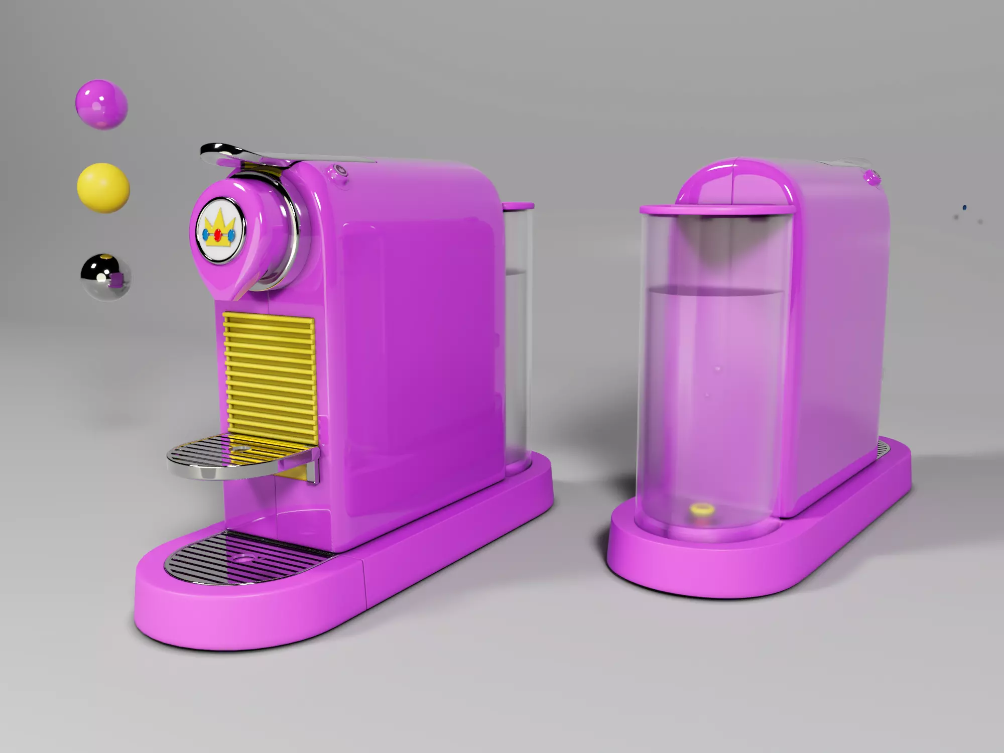 Mario Bros x Nespresso CitiZ - Product Rendering Series 3D model_5