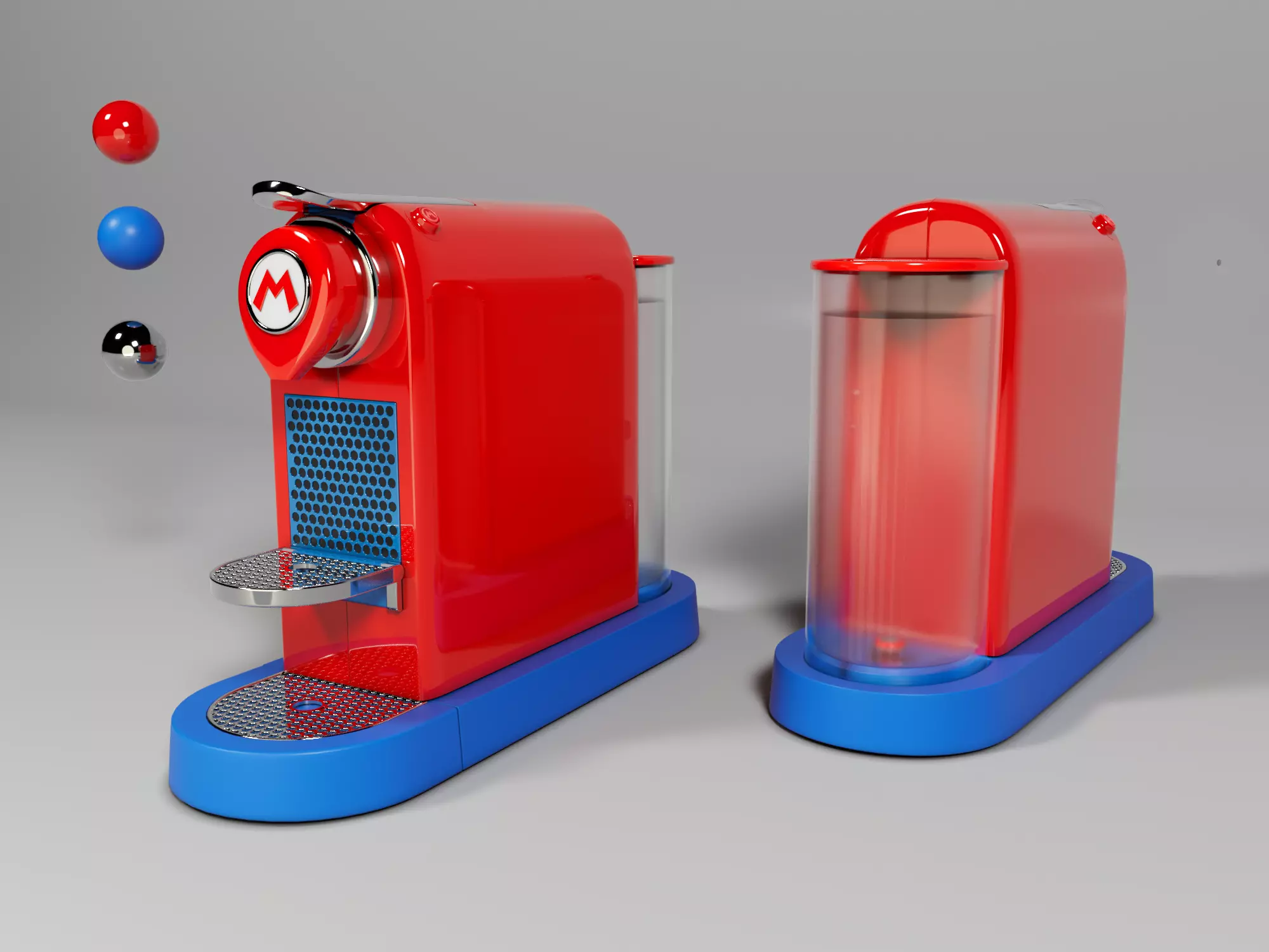 Mario Bros x Nespresso CitiZ - Product Rendering Series 3D model_4