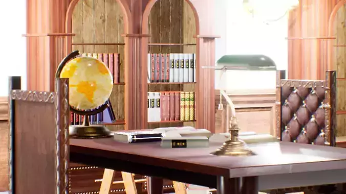 Modular library - interior and props