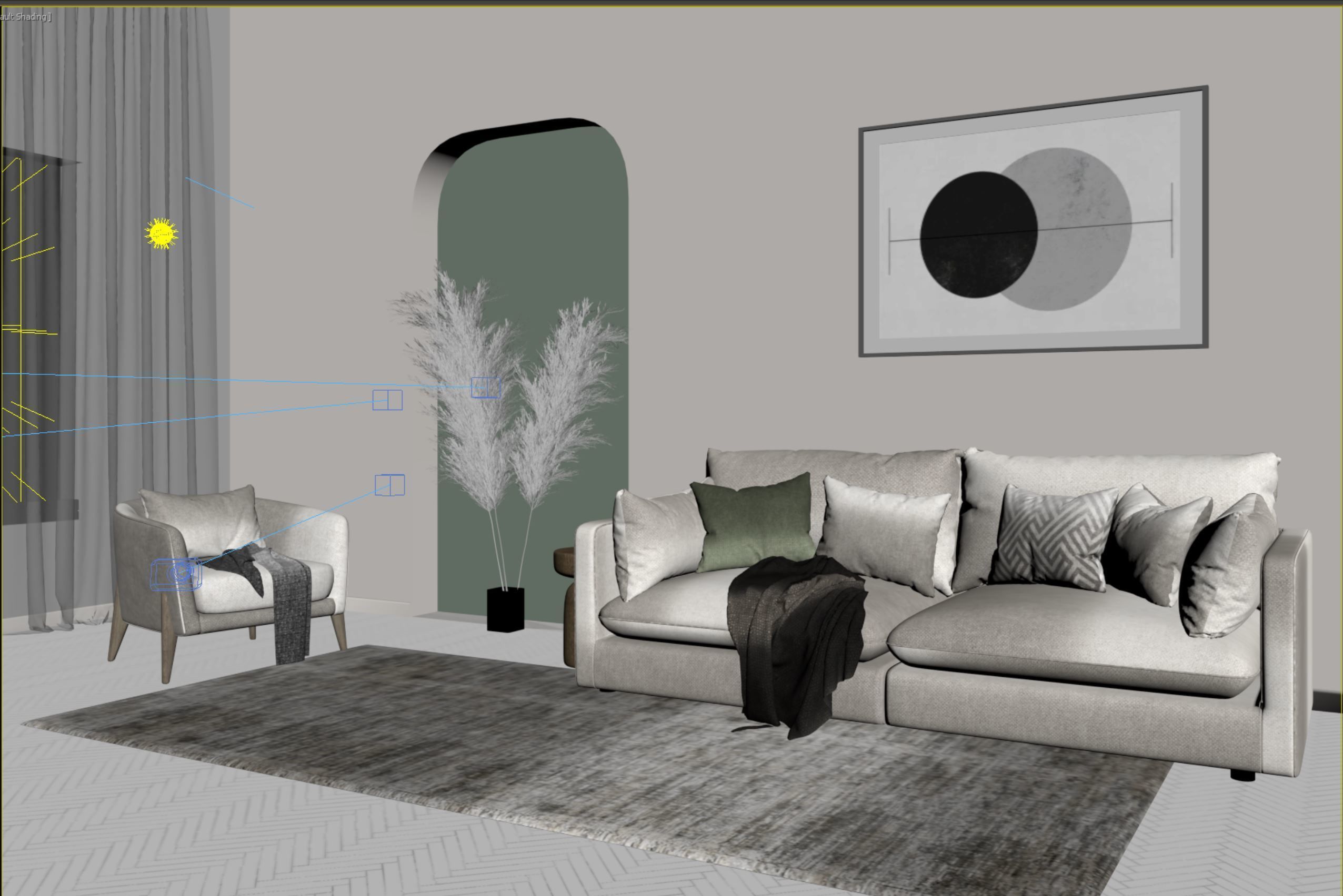 interior livingroom scene 05 3D model_7