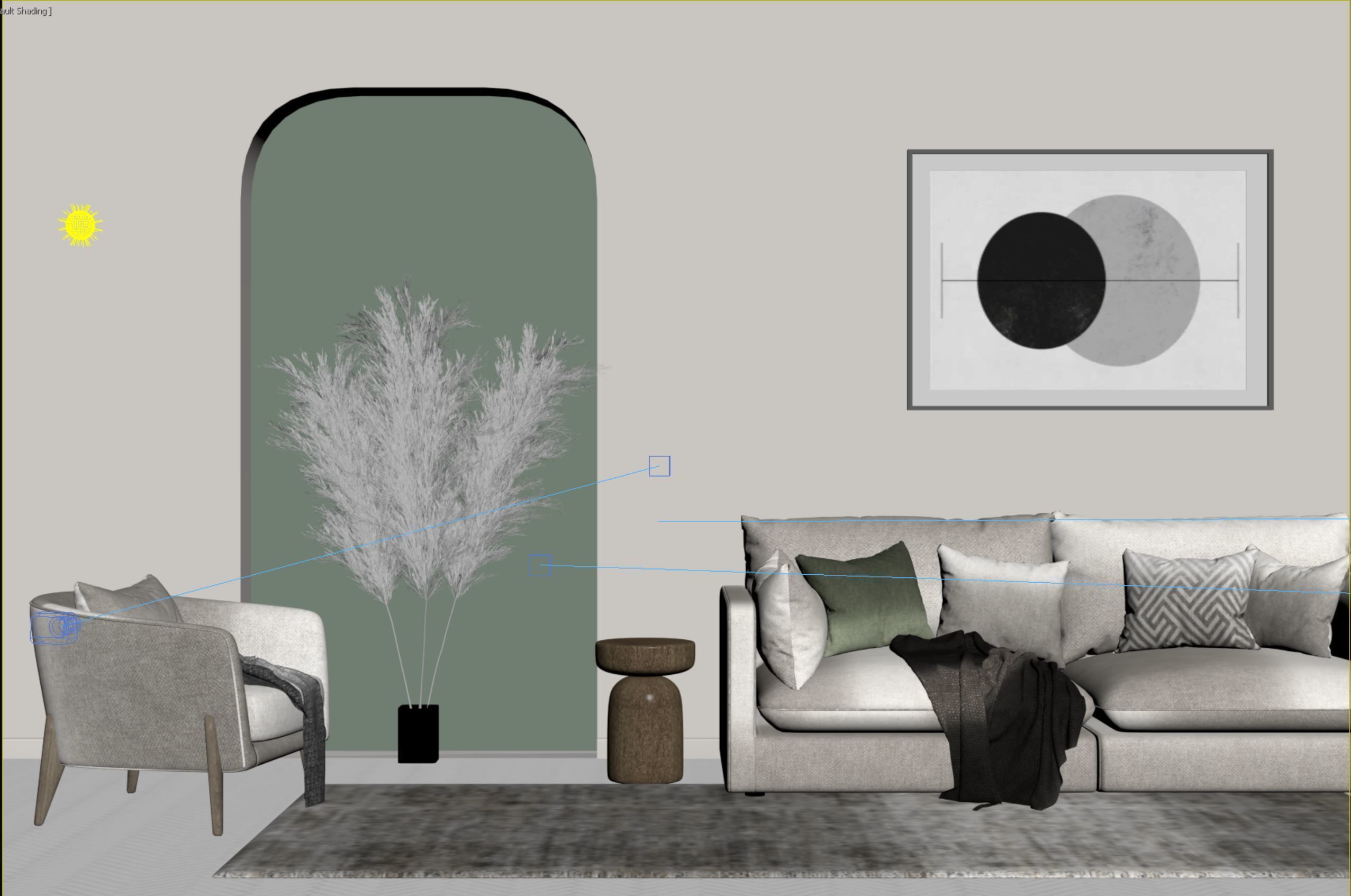 interior livingroom scene 05 3D model_8