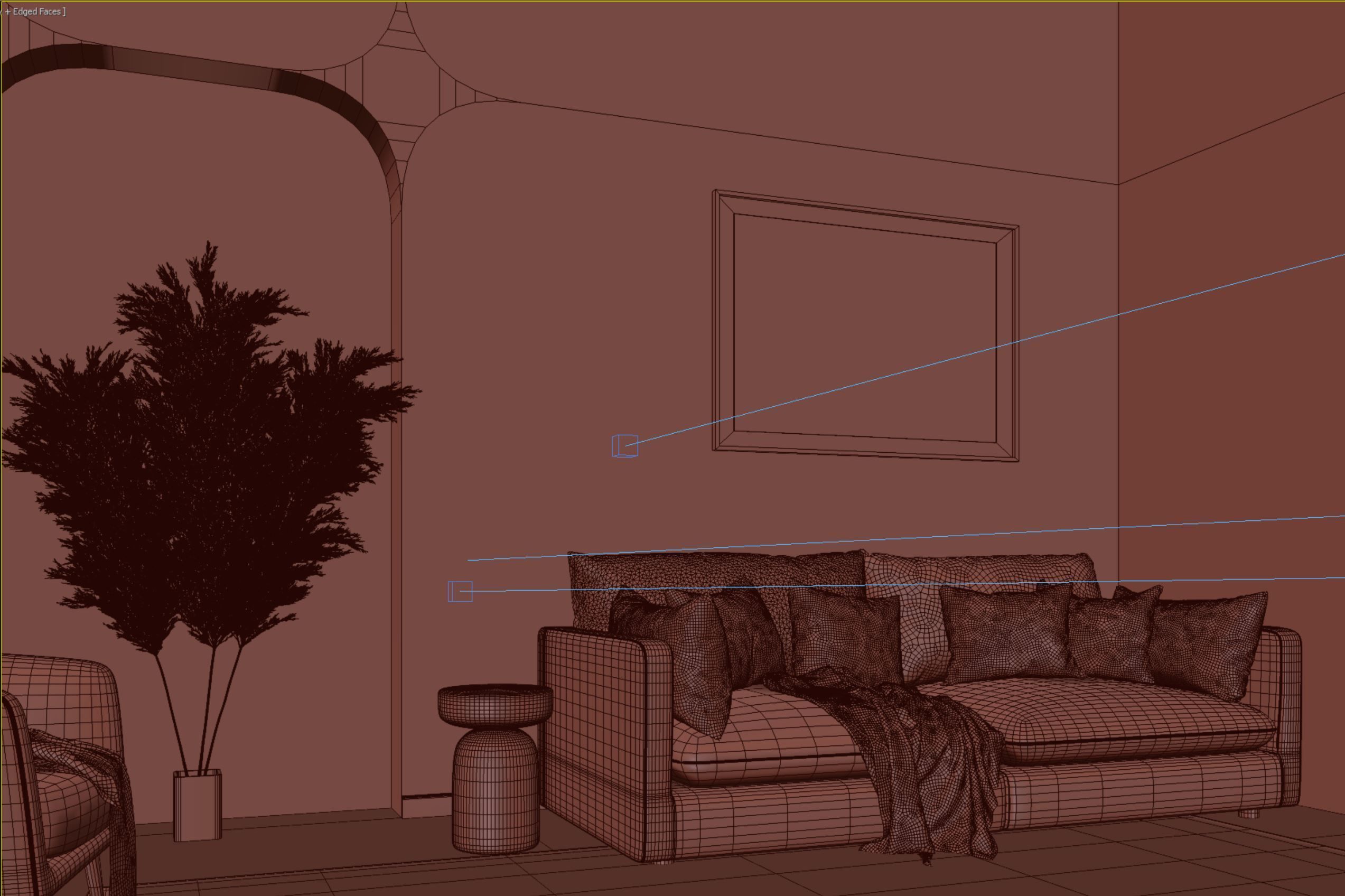 interior livingroom scene 05 3D model_5