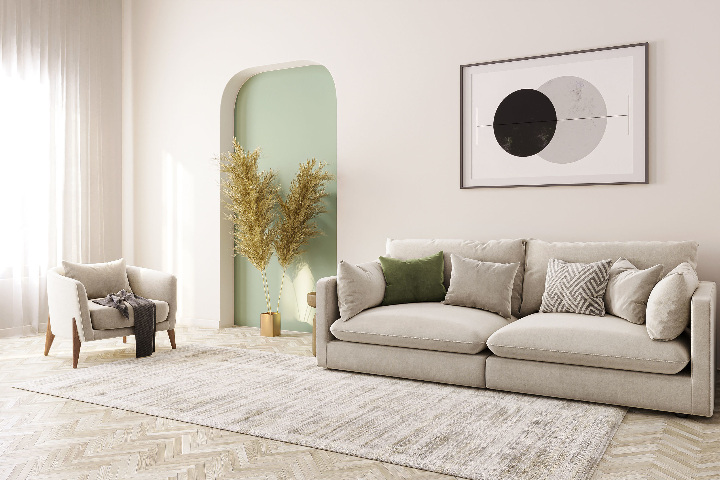 interior livingroom scene 05 3D model_1