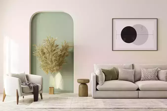 interior livingroom scene 05 3D model