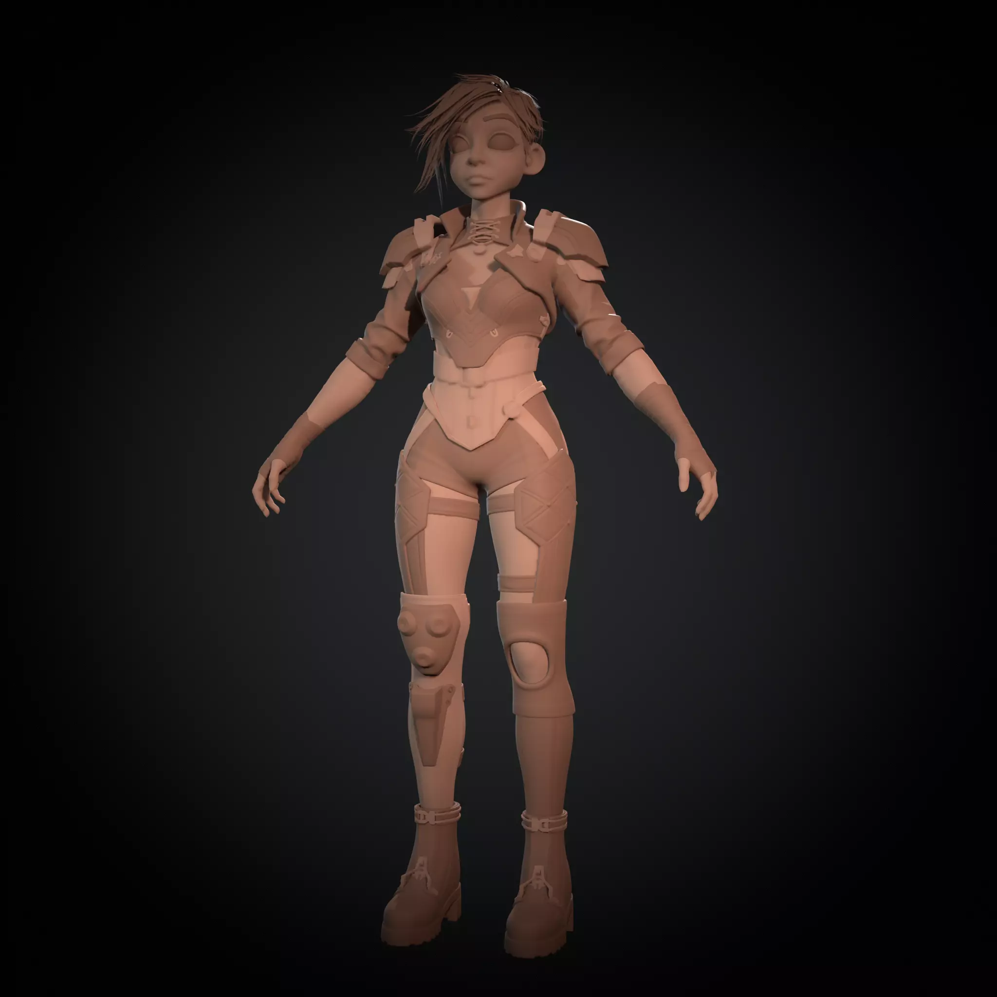 high poly stylized game character  3D model_0