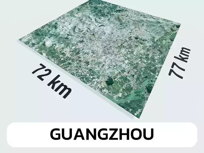 Guangzhou China City Landscape 3D Model 3D model