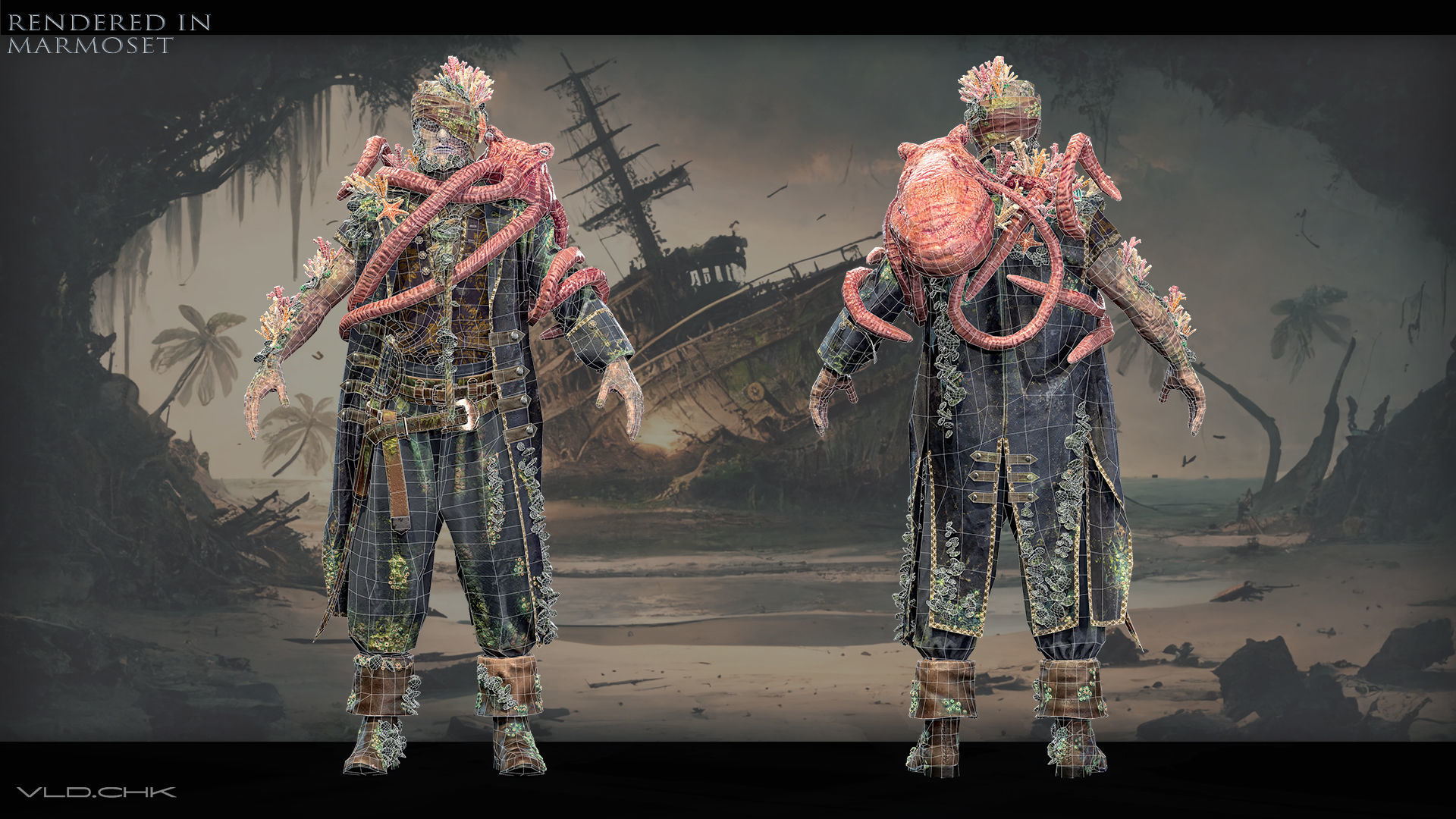 William Davis Pirate Low-poly 3D model_5