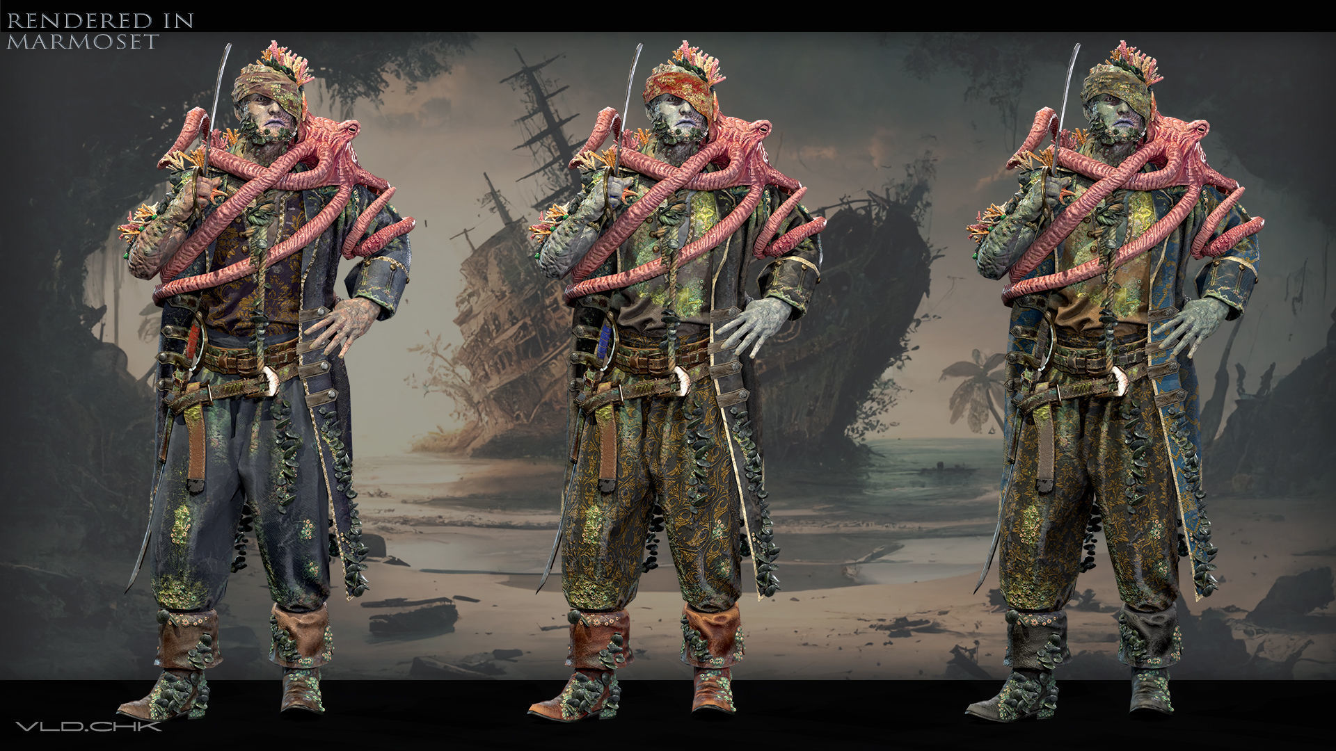 William Davis Pirate Low-poly 3D model_6