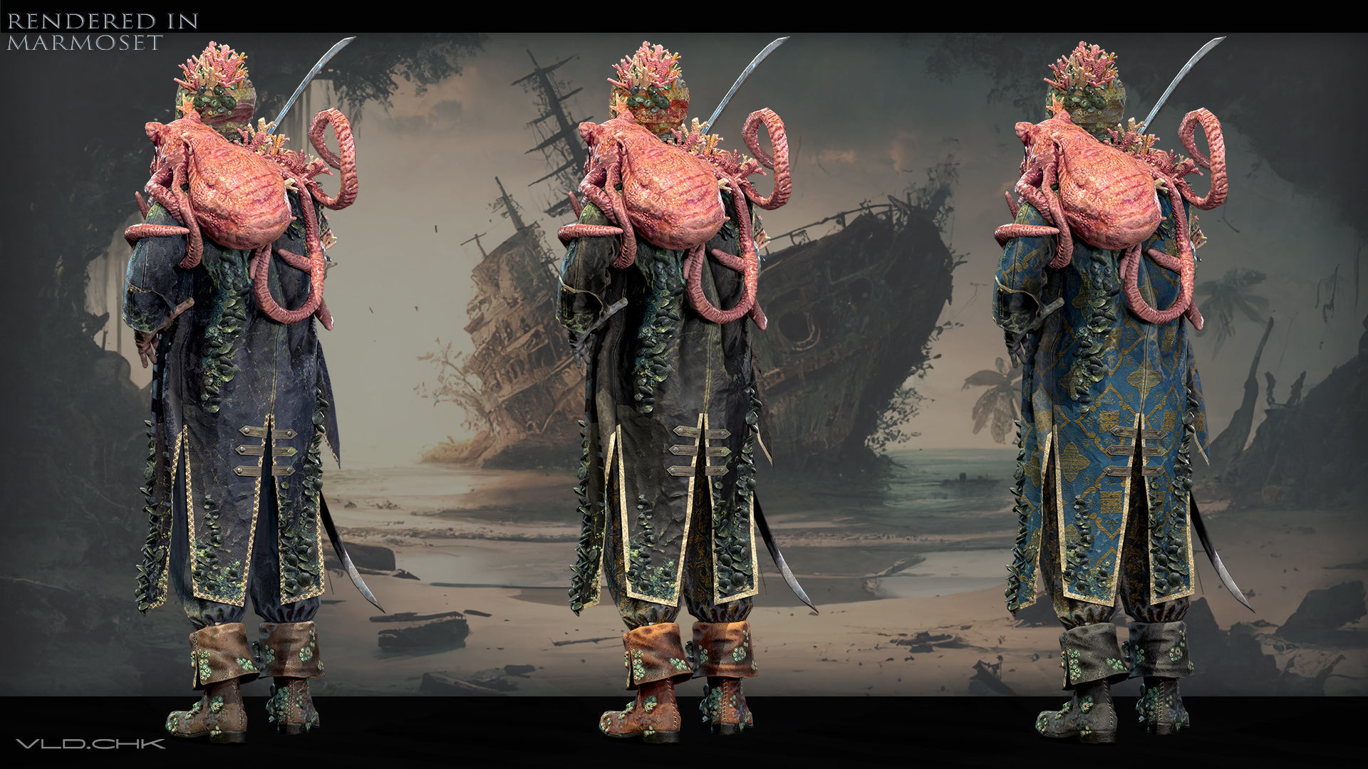 William Davis Pirate Low-poly 3D model_7