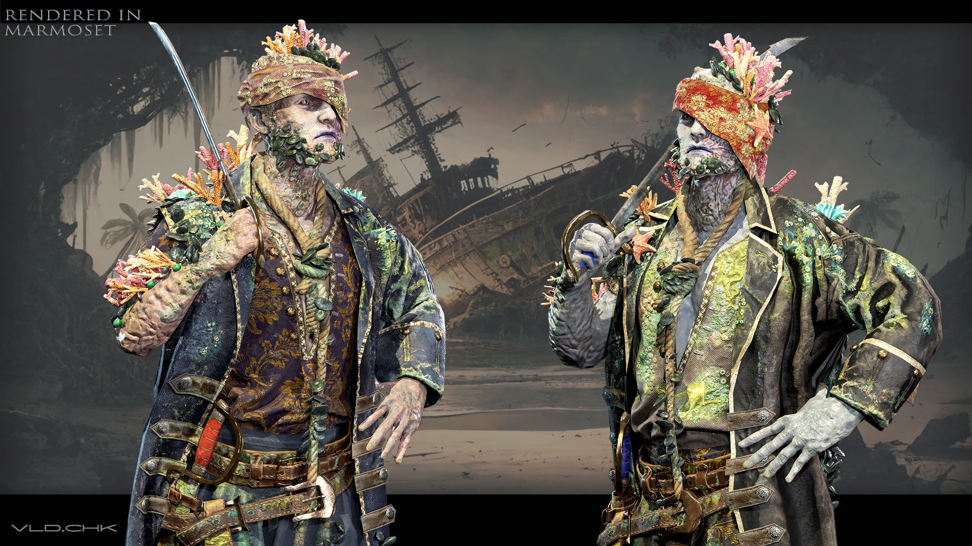 William Davis Pirate Low-poly 3D model_2