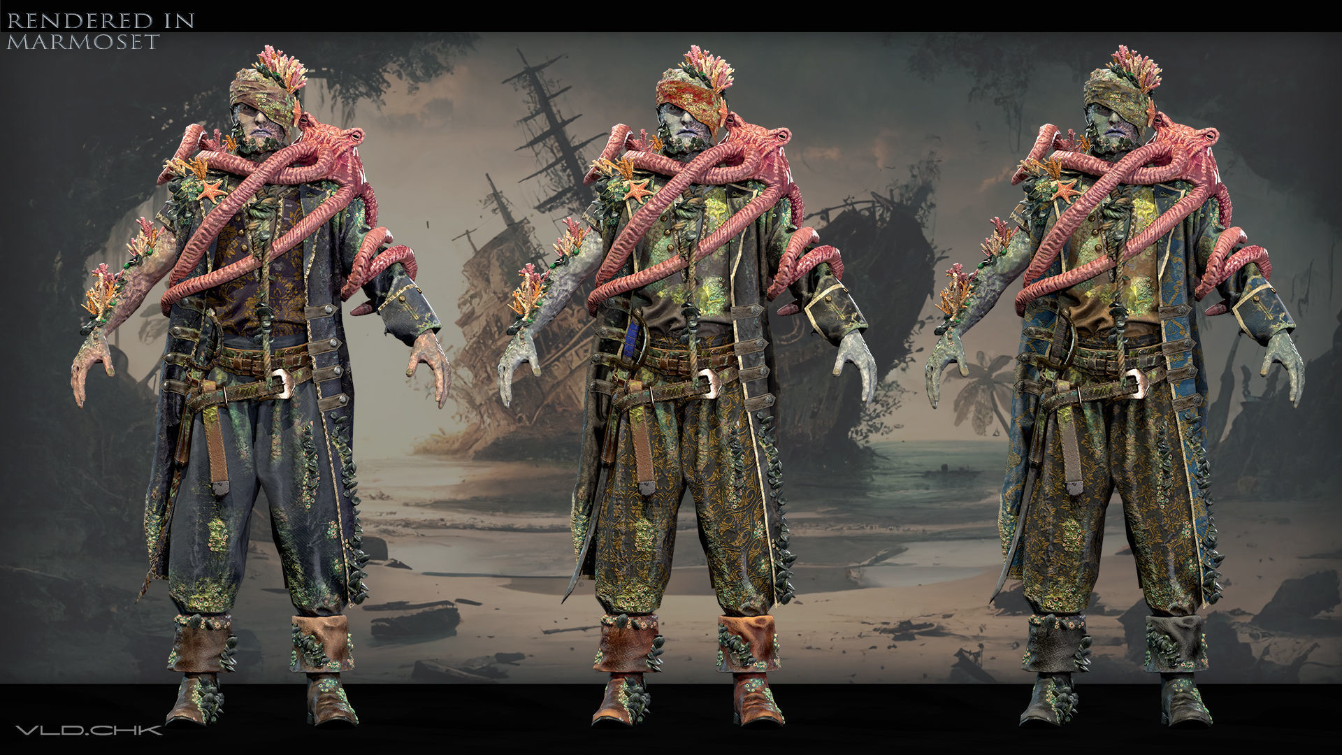 William Davis Pirate Low-poly 3D model_3