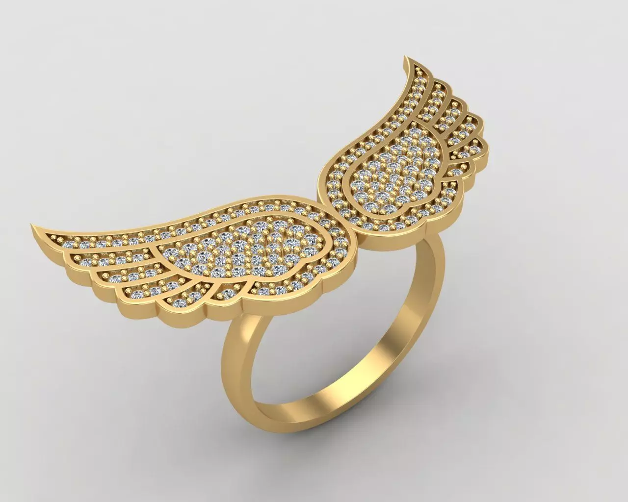 Wings ring 61-MP 3D print model