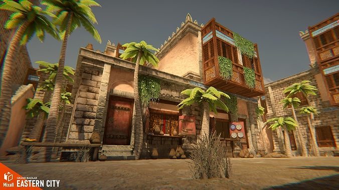 Eastern city - Grand bazaar 3D model