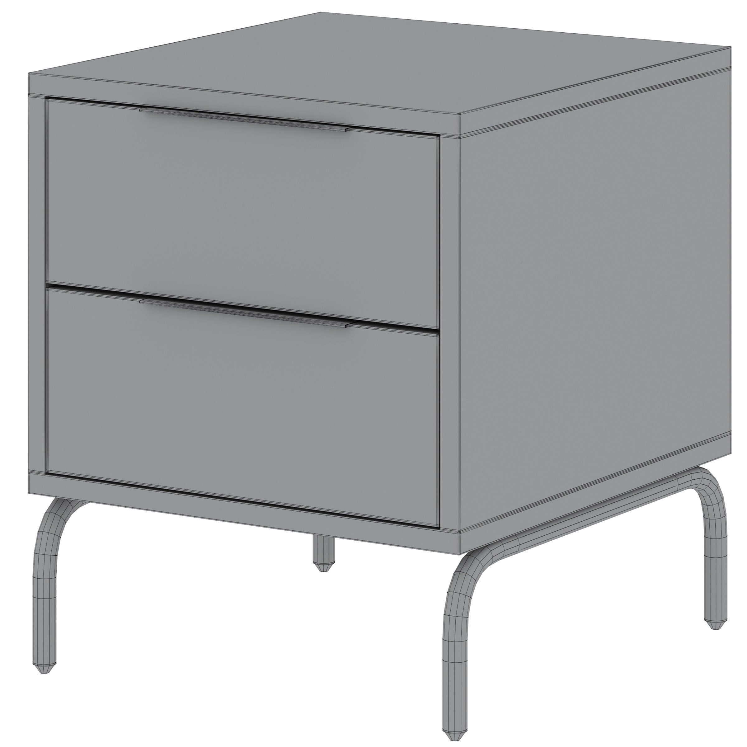 Chest of drawers and bedside table Savoi by La Forma 3D model_4