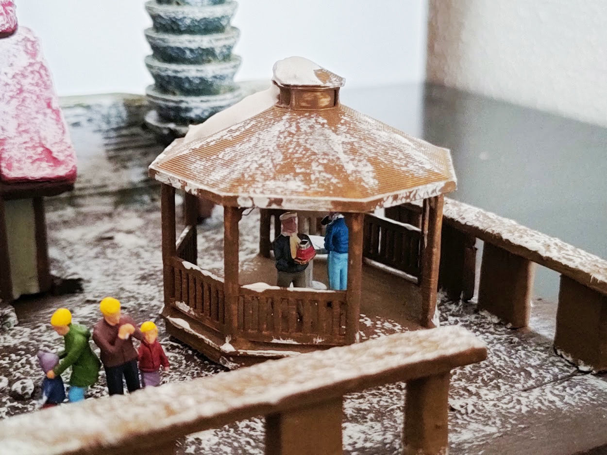 Pavilion for garden or market - H0 Scale  3D print model_3