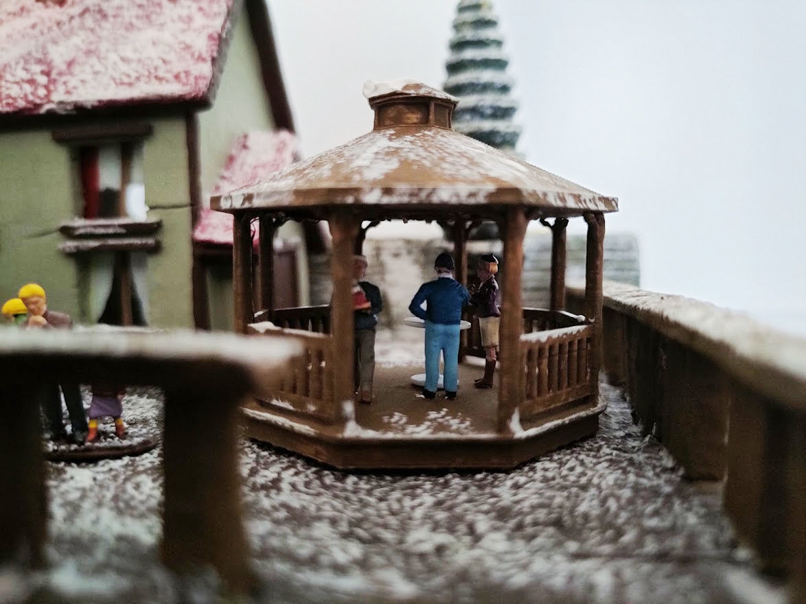 Pavilion for garden or market - H0 Scale  3D print model_4