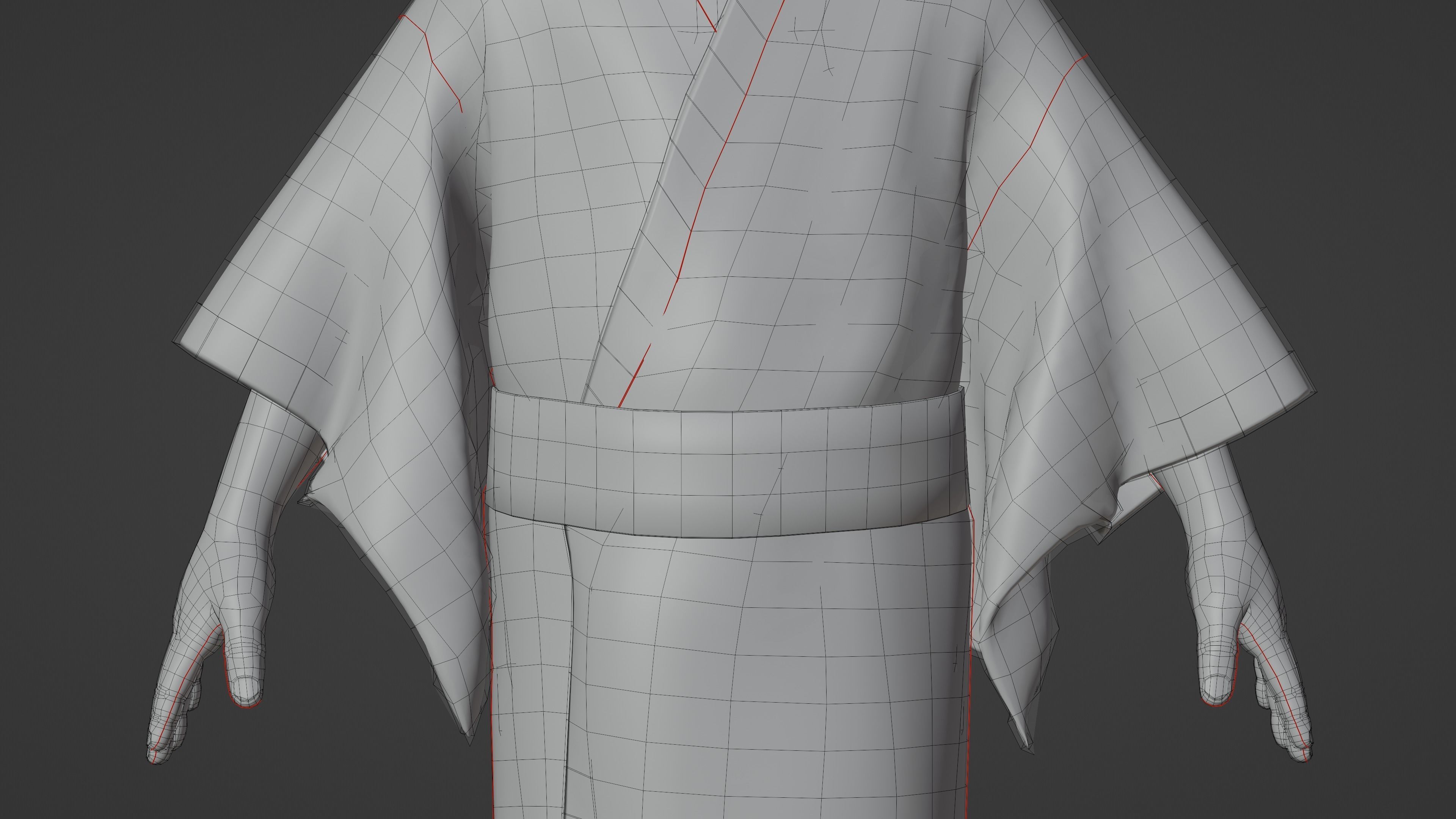A Child Character in a Kimono LITTLE KANO Low-poly 3D model_19