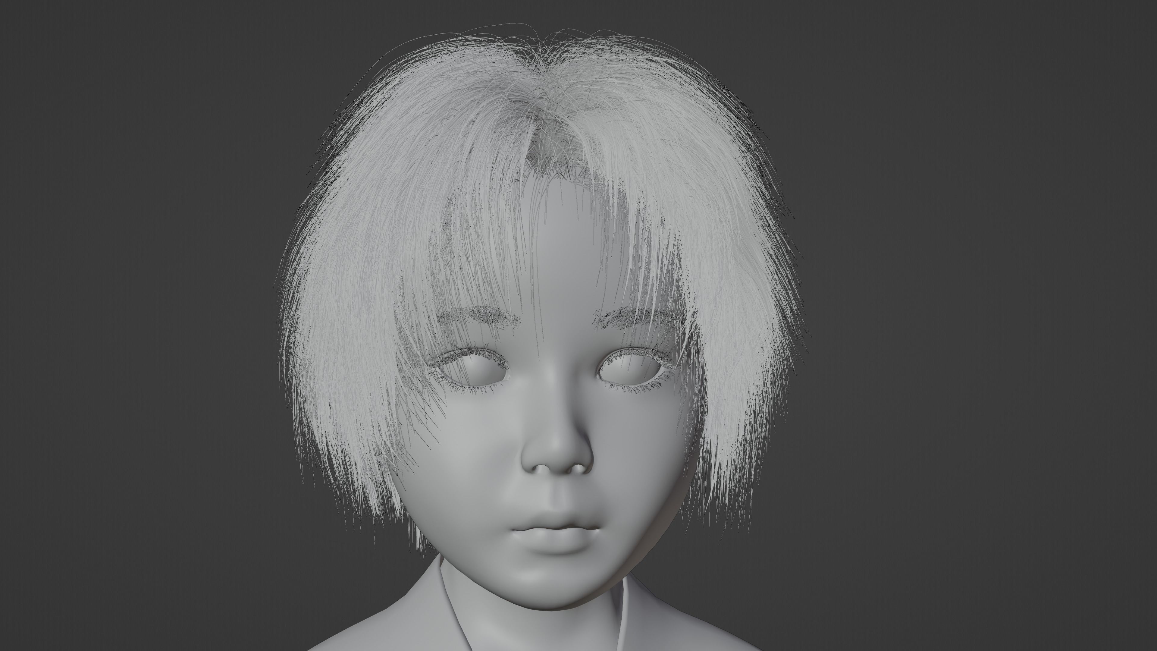 A Child Character in a Kimono LITTLE KANO Low-poly 3D model_14