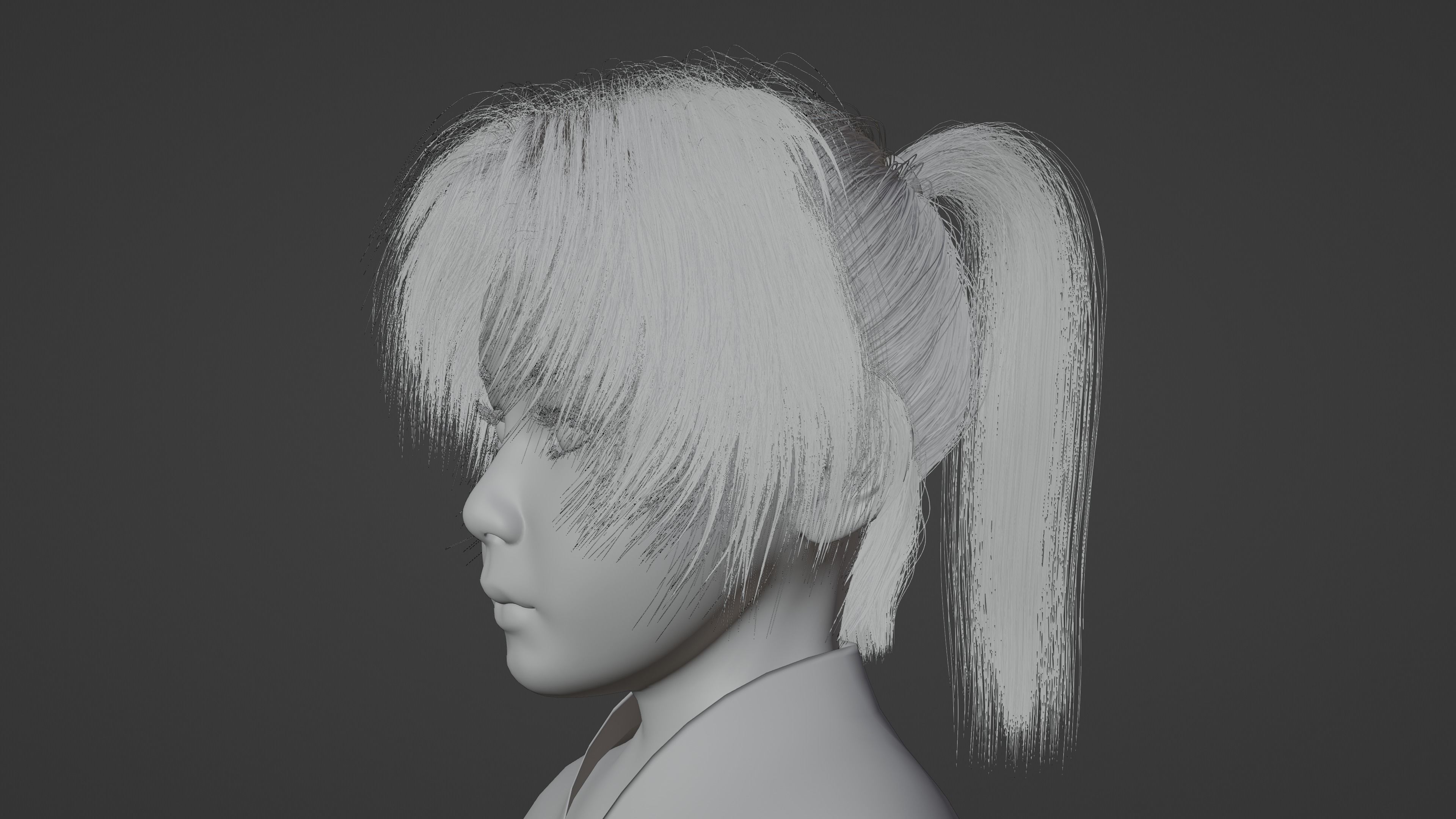 A Child Character in a Kimono LITTLE KANO Low-poly 3D model_15