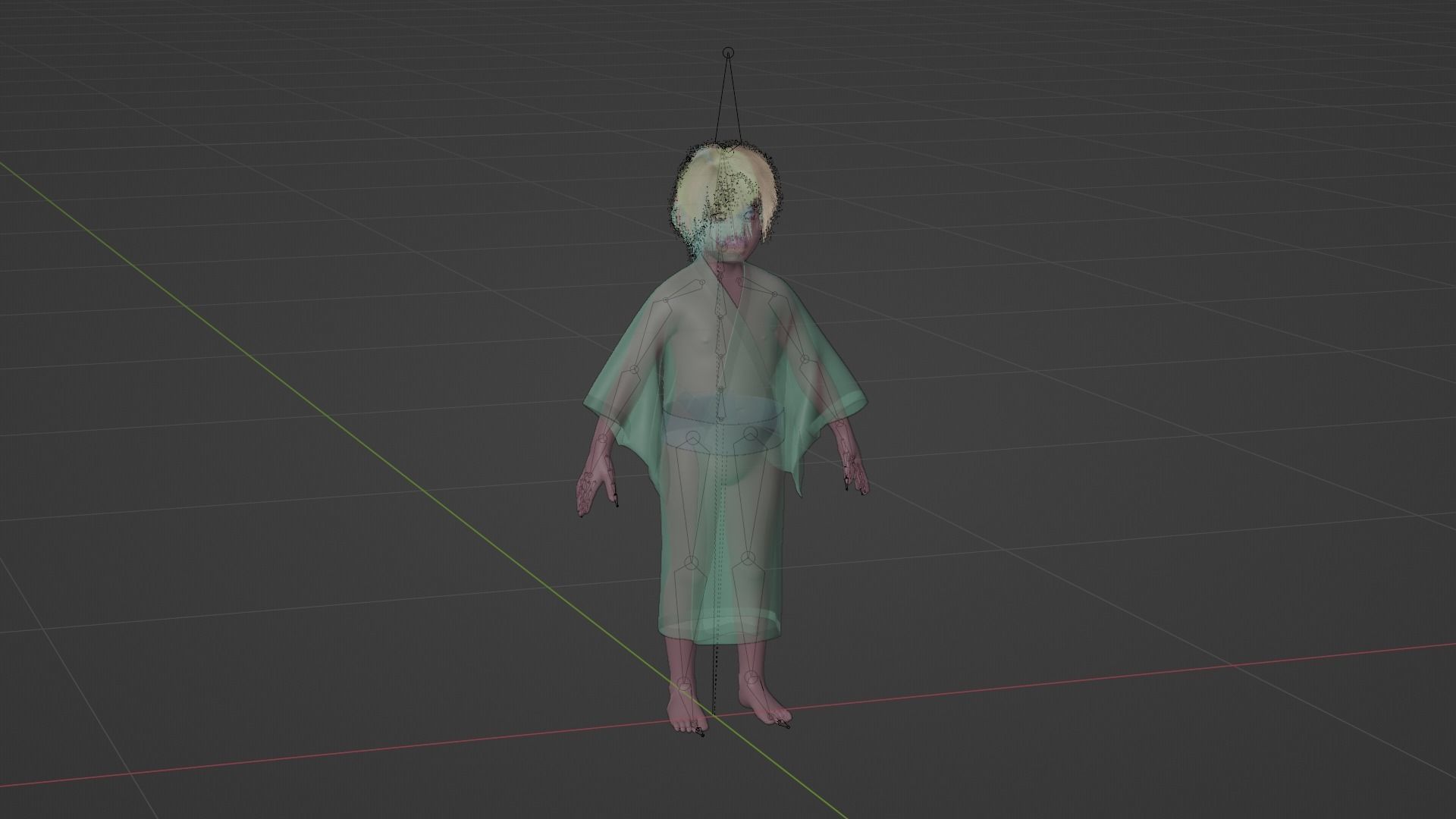 A Child Character in a Kimono LITTLE KANO Low-poly 3D model_26