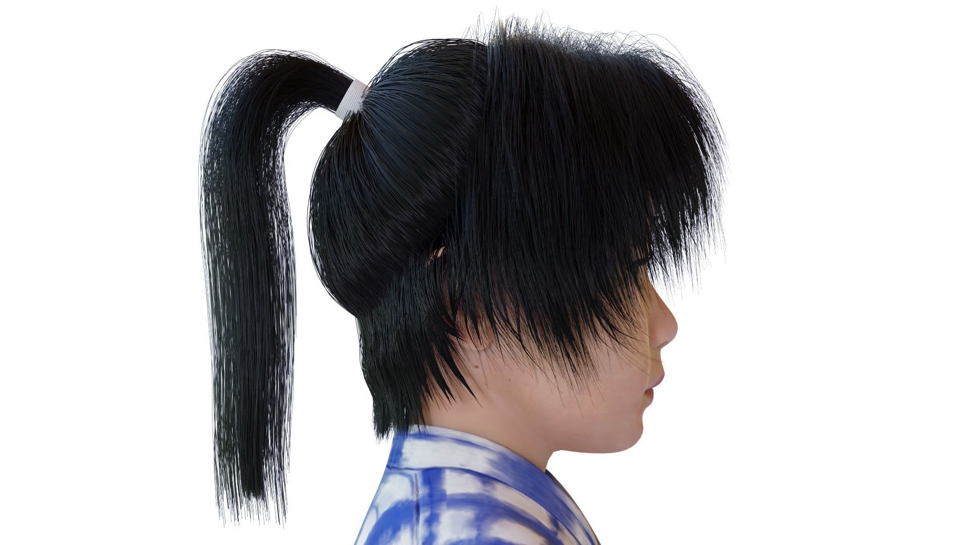 A Child Character in a Kimono LITTLE KANO Low-poly 3D model_3