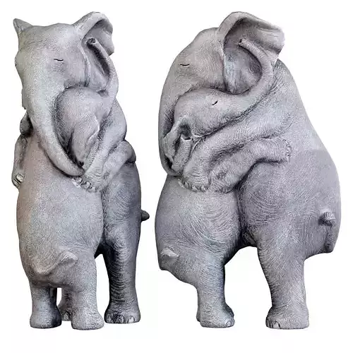 Deco Figurine Elephant Hug