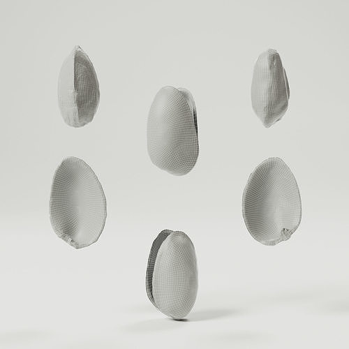 Pistachios Low-poly 3D model 2