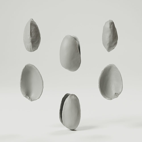 Pistachios Low-poly 3D model 4