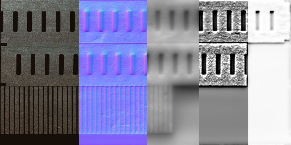 Drainage grate Free low-poly 3D model_9