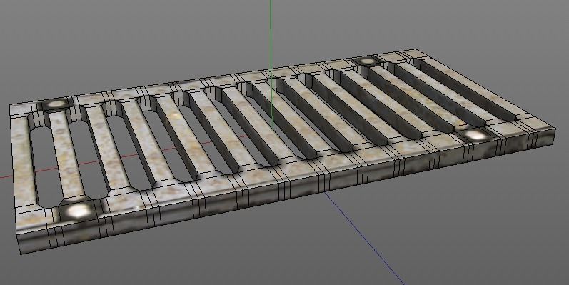 Drainage grate Free low-poly 3D model_6