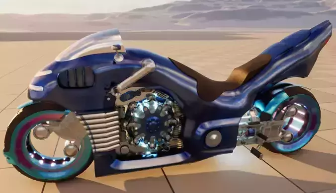 Sci Fi Motorcycle 3D model Sci Fi Motorcycle 3D model