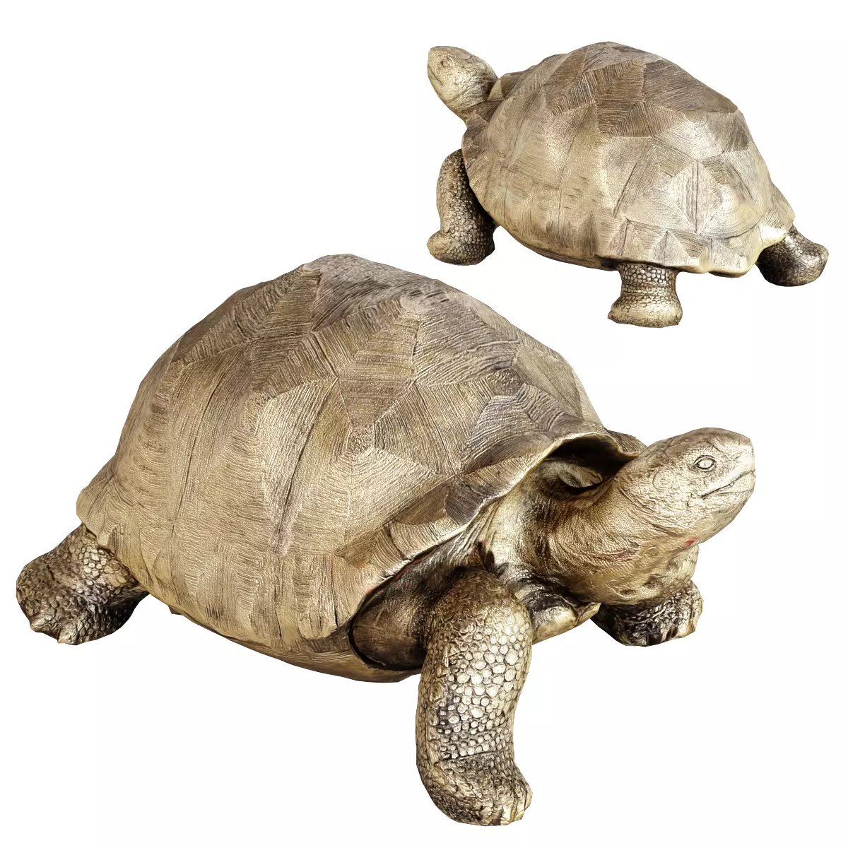 Deco Figurine Turtle Gold Medium 3D model_0