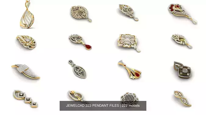 JEWELCAD 223 PENDANT FILES 3D Model Collection