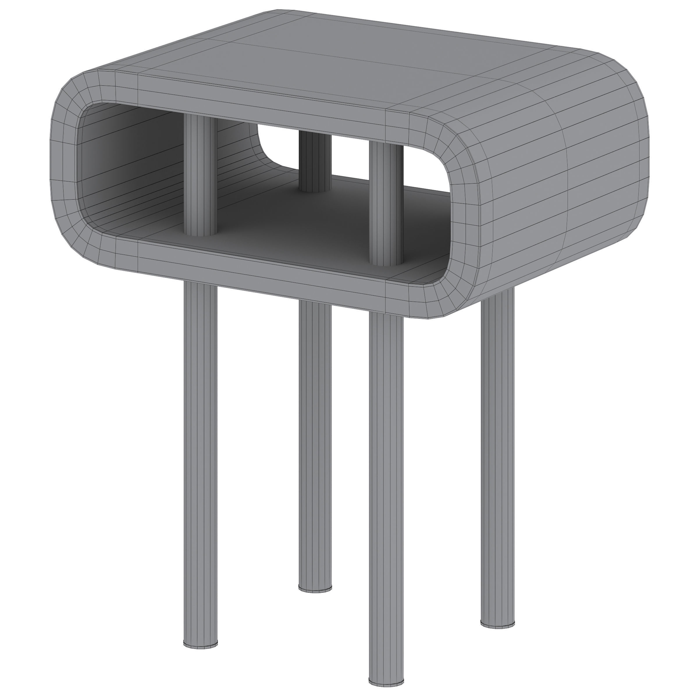 Bedside table Open Minded by Present Time 3D model_2