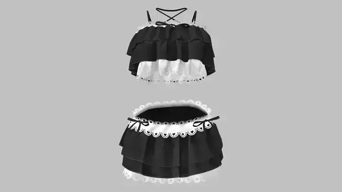 Japanese Lolita Amp Skirt and Top Pink Black