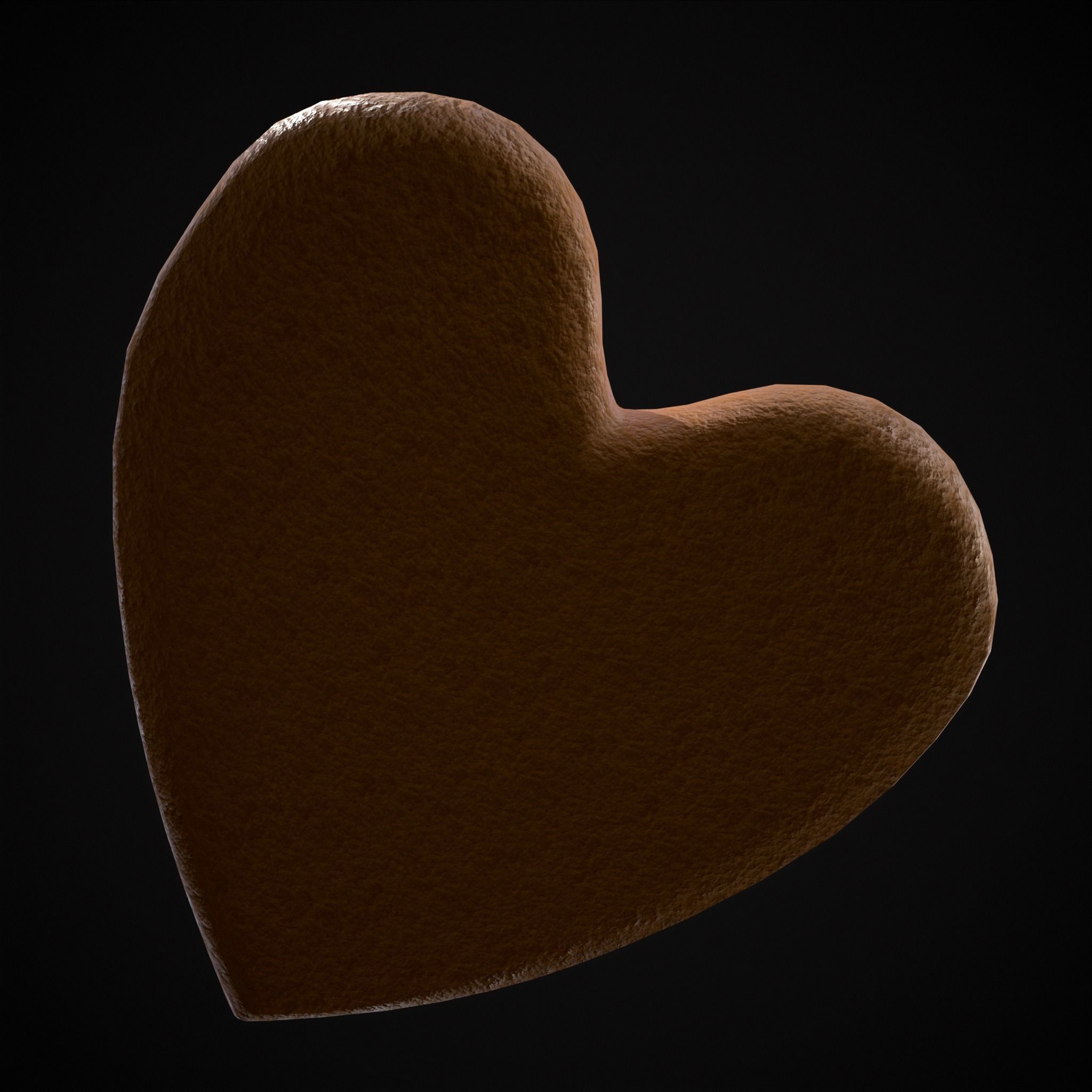 Key to my Heart Cookie Low-poly 3D model_15