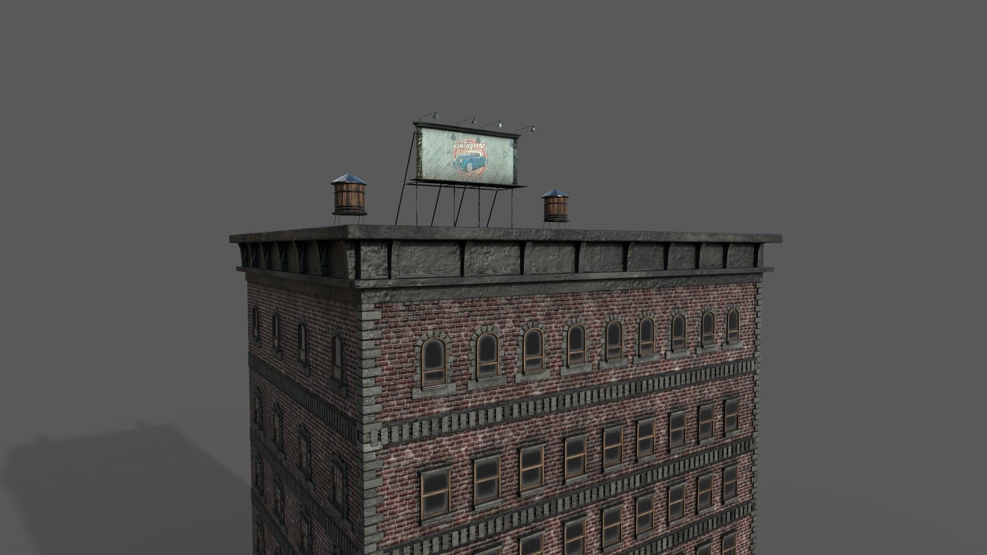 7-10 Old New york buildings Garage 1930 3D model_4