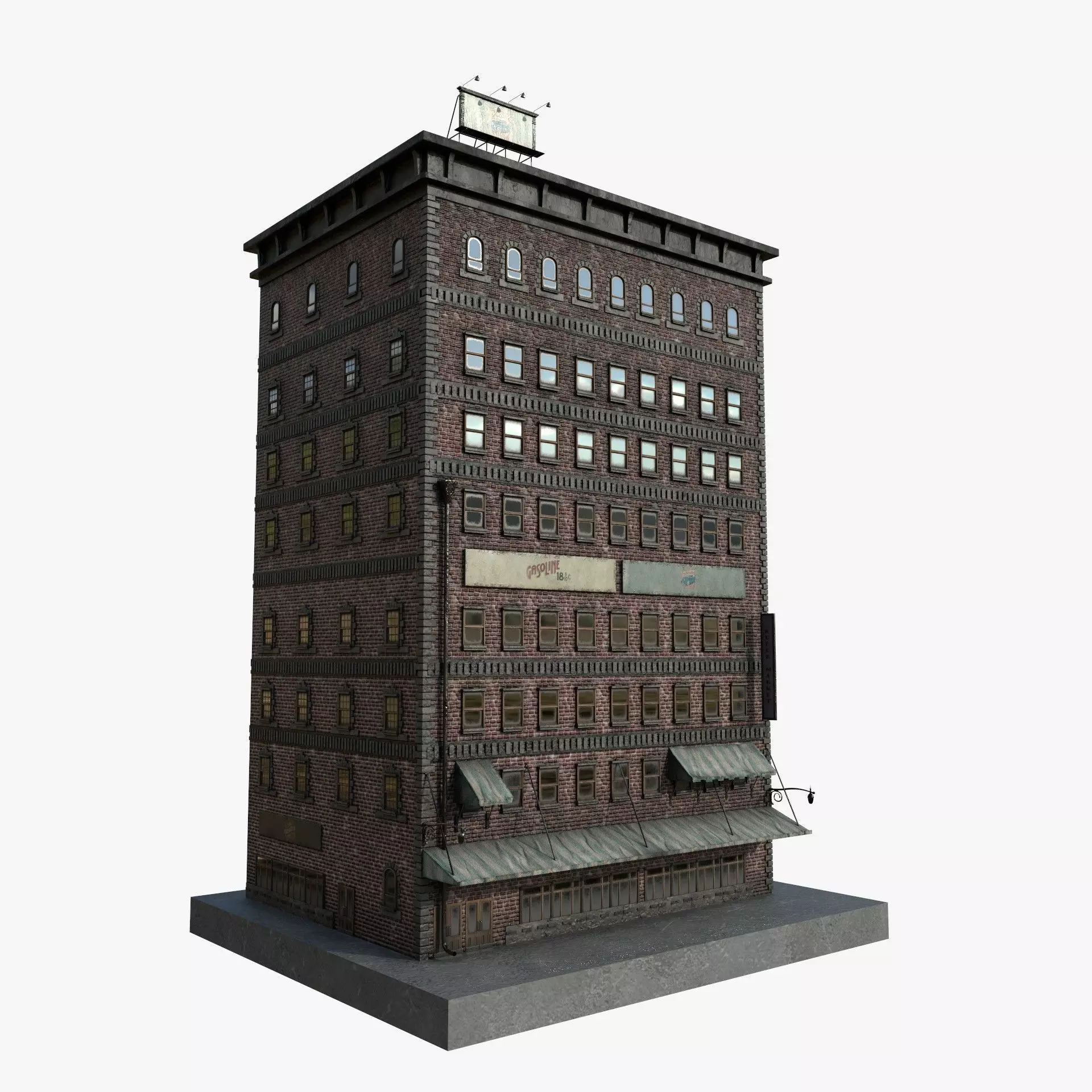 7-10 Old New york buildings Garage 1930 3D model_0